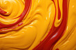 Tasty red ketchup and yellow mustard texture
