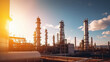 © Keitma - Oil refinery from an industrial zone with oil and gas petrochemical industry storage tank steel pipeline steel oil refinery