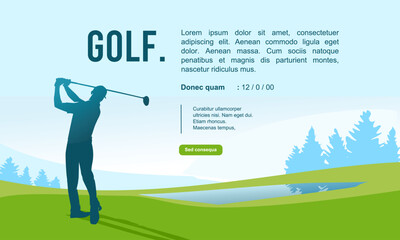 Wall Mural - great simple golf background design for any media