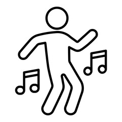 Wall Mural - Baby Dance Outline Icon