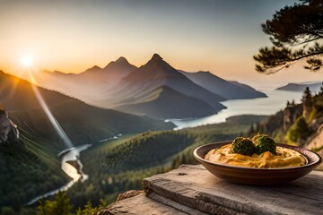 Poster - sunrise in the mountains