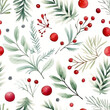 © Piyaporn - watercolor Christmas element seamless pattern
