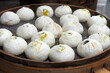 Fresh steamed dumplings in Chinese style