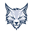 © Tirtonirmolo - Lynx wildcat head logo. Cool white bobcat logo design.