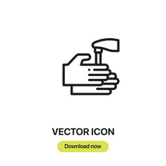 Poster - Water Tap icon vector. Linear-style sign for mobile concept and web design. Water Tap symbol illustration. Pixel vector graphics - Vector.	