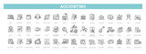 Fototapeta Nowy Jork - Accounting, audit, taxes icons set. Outline icon collection. Business symbols