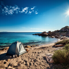 Wall Mural - Sardinia, Camping, sea