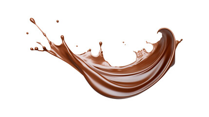 Wall Mural - chocolate splash isolated on white