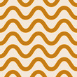 © Andrey - Seamless wavy color vector pattern. Wavy lines, stripes. Yellow, brown, beige colors. Color vector illustration.