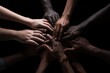 © Fotograf - A group of people joining their hands together in unity. Suitable for teamwork, collaboration, and support concepts.