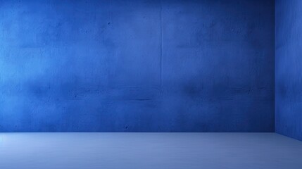 Aufkleber - Abstract blue paper texture on the walls and floor of an empty photo studio