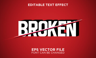 Wall Mural - vector broken text effect
