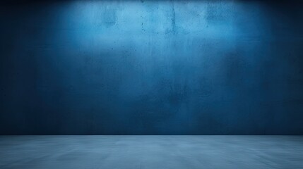 Aufkleber - Abstract blue paper texture on the walls and floor of an empty photo studio