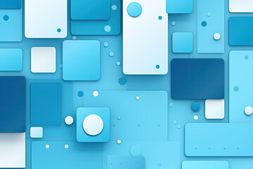 Sticker - Turquoise blue flat background