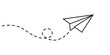 © Natvc - Continuous line paper plane, airplane vector art background. Abstract doodle email, mail plane, travel dream concept air. Business trip abstract illustration. Direction choice concept.