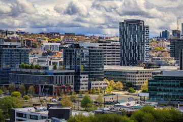 Wall Mural - Seattle downtown skyline with modern skyscrapers, Pacific Northwest, Washington