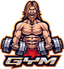 Wall Mural - Gym man esport mascot