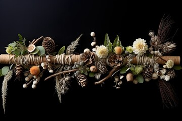 eco-friendly decorations made from dried orange cones