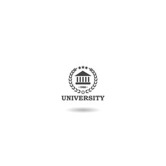 Wall Mural - University college school logo template icon with shadow