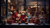 A Teddy Bear Christmas Winter Wonderland, Toys and Christmas Tree