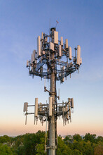 Detail Of Various Telecommunication Equipment Of A Cell Tower