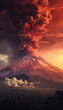 Vulkan, Vulkanausbuch mit riesiger Aschewolke