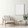 © Soeren - Mock up poster frame in interior background, Scandinavian style, 3D render
