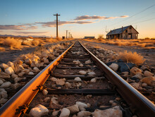 Rails In Desert.