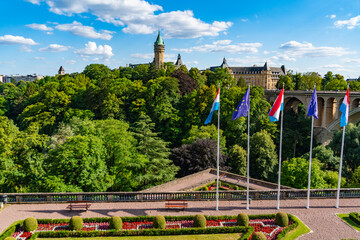 Wall Mural - Place de la Constitution in Luxembourg City