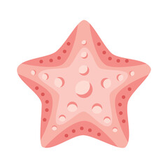 Wall Mural - pink starfish illustration