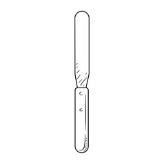 Frosting spatula on white background