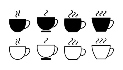 Wall Mural - Cup coffee icon vector. coffee cup icon. mug