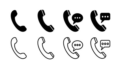 Canvas Print - Call icon vector. phone icon vector