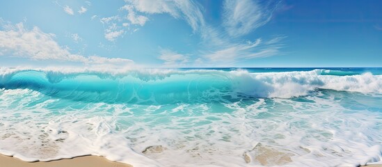 Sticker - Margaret beach in Western Australia with crashing waves With copyspace for text