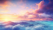 © Ziyan Yang - Autumn sunrise cloudy sky over mountains; Abstract colorful peaceful sky background