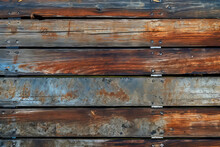 Rusted Pier Planks, Wide Slats