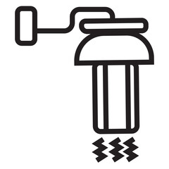 Wall Mural - illustration of a faucet with drops