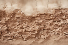 Cracked Sandstone Brick Wall