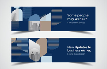 Wall Mural - set of modern design - vector web banners design background or header templates, horizontal advertis