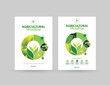 Agricultural business flyer template, magazine, cover, poster design. A4 size, Vector illustration