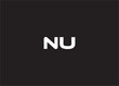 nu letter logo and monogram design