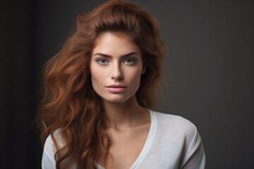 Wall Mural - a woman with long red hair