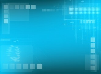 Blue background technology, hacker technology cyber background, programming technology concept background