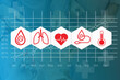 icon vital signs, 5 basic medical vital signs, vital signs monitoring, vital signs monitor,Health service concept and medical technology.