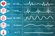 icon vital signs, 5 basic medical vital signs, vital signs monitoring, vital signs monitor,Health service concept and medical technology.