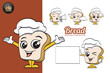 Bread bakery mascot character logo