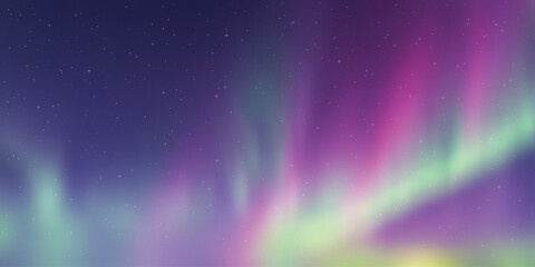 Wall Mural - polar lights, starry sky. northern landscapes. vector illustration.