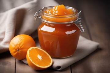 Wall Mural - orange juice in a jar