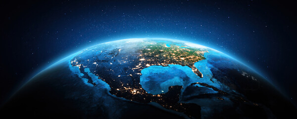 Wall Mural - United States from space