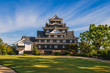 Wall Mural - Donjon Tower of Okayama Castle, aka Ujo or crow castle, in okayama, japan